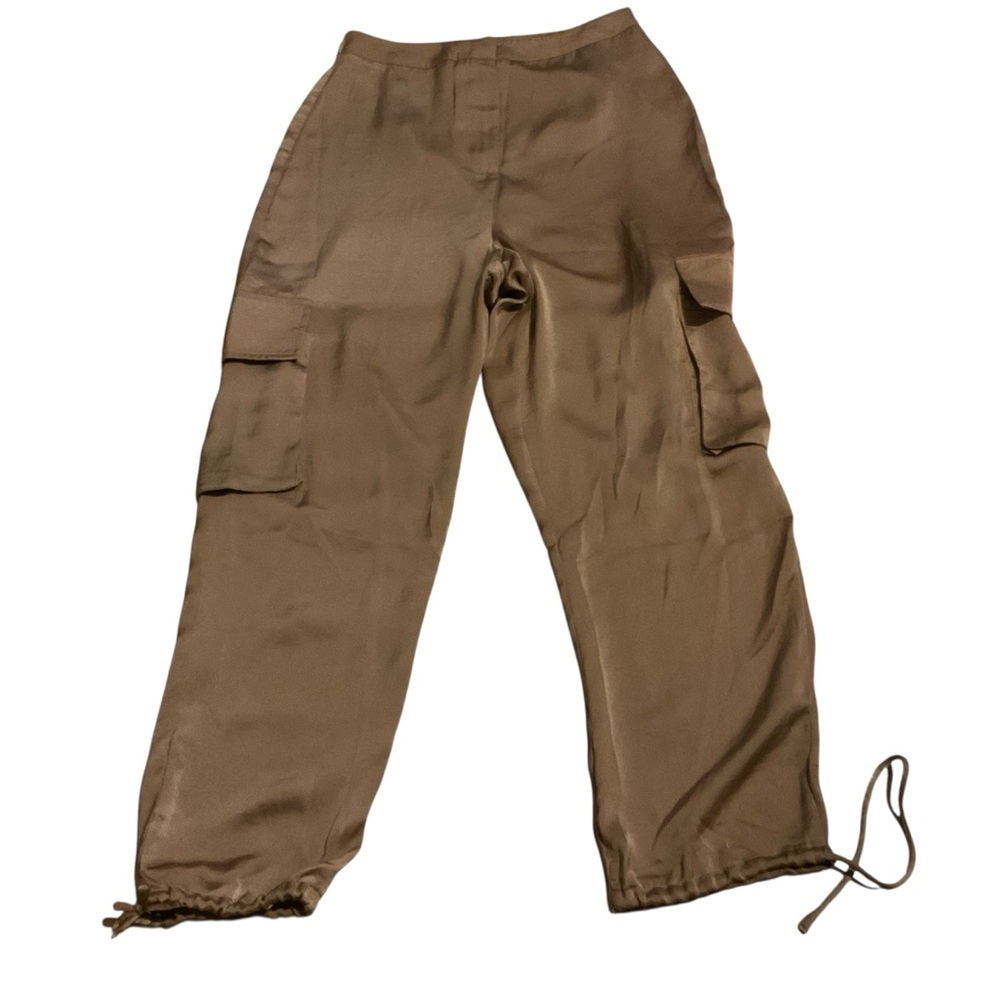 NWT Sadie & Sage mocha Cargo Pants with‎ Adjustable Ankle Fit
